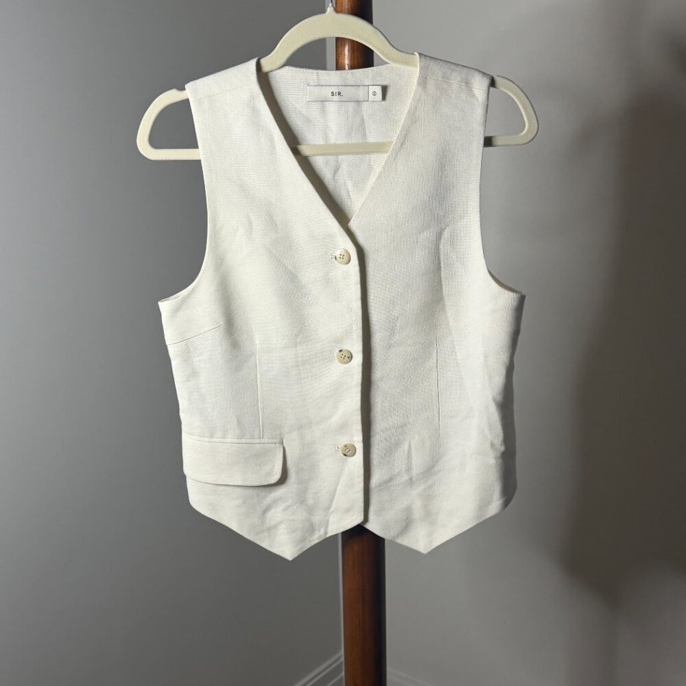 SIR White Vest Top